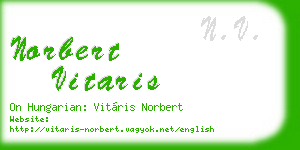norbert vitaris business card