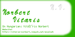 norbert vitaris business card